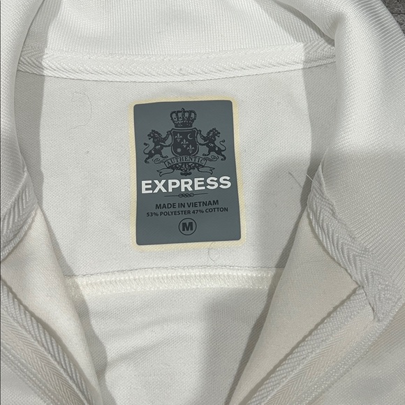 Men’s white zip up jacket with blue accents - Picture 5 of 6